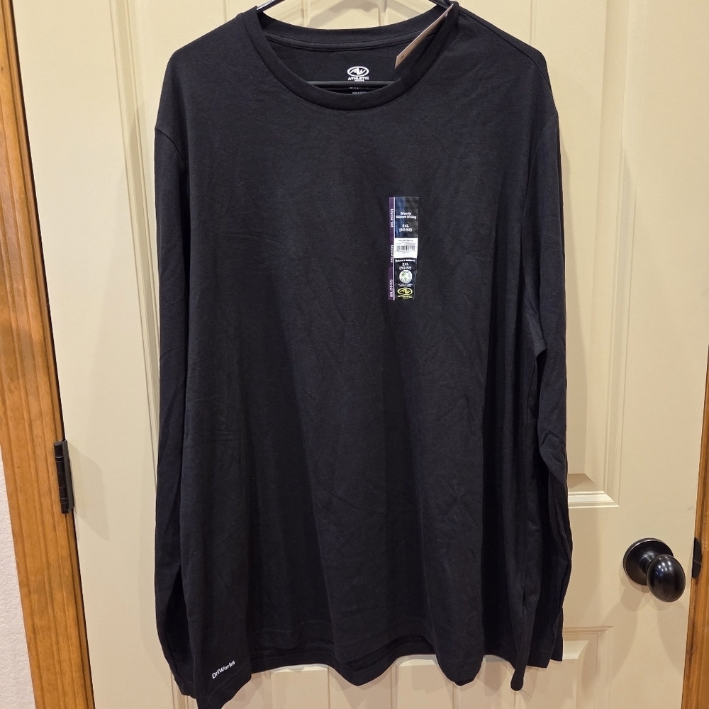 Driworks Tri-Blend Tee Shirt Men 2XL 50-52 Long Sleeve Black New